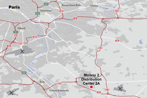 Moissy 2 DC2A Map Prologis Moissy 2 DC2A, Paris, France