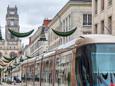 city and bus in Orleans, France