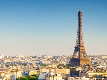 The Eiffel Tower and the city of Paris, France