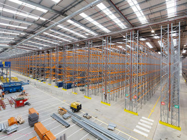 Racking inside a Prologis warehouse