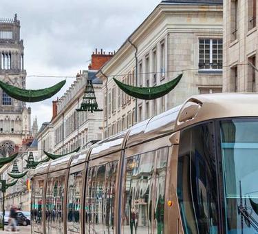 city and bus in Orleans, France
