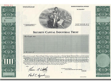 Prologis Timeline - 1994 Stock Certificate